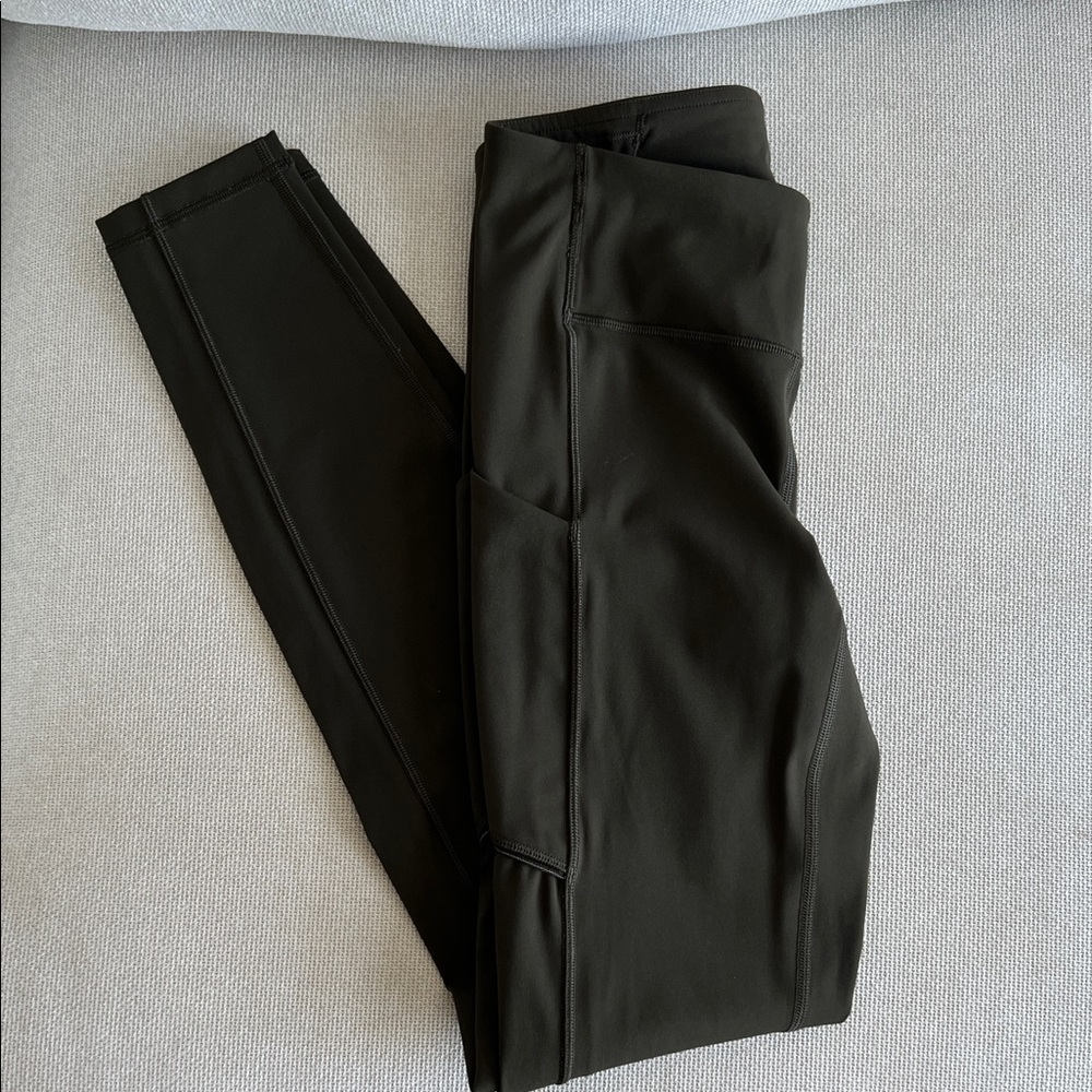 Dark Green LuLu Leggings with Pockets